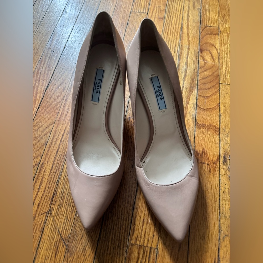 Prada Nude Platform pointy toe Heels - Picture 4 of 7